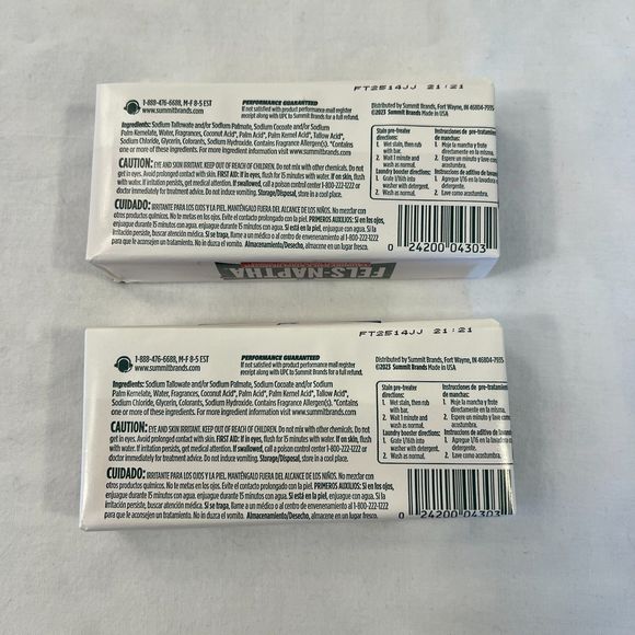 Fels-Naptha Laundry Bar Soap & Stain Remover Bar - 2 pack - 5 oz each NEW - Picture 3 of 5